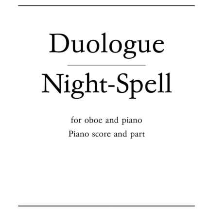 Duologue and Night-Spell