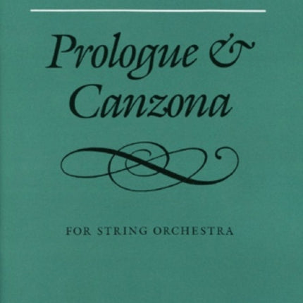 Prologue & Canzona