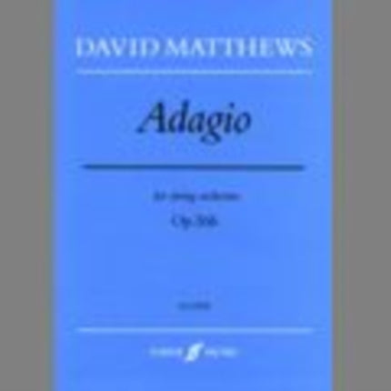 Adagio for String Orchestra Score Faber Edition