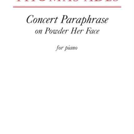 Concert Paraphrase on Powder Her Face