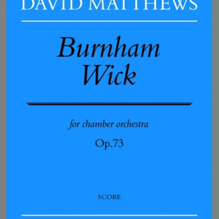 Burnham Wick score Faber Edition