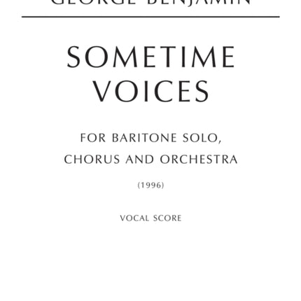 Sometime Voices