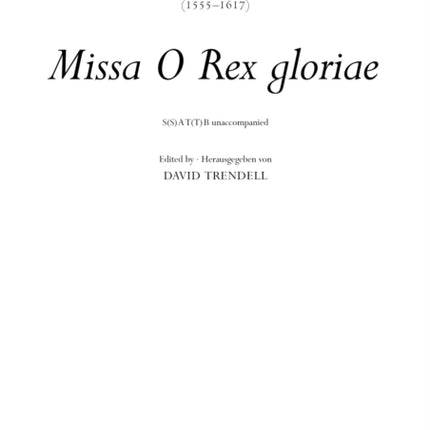 Missa O Rex Gloriae