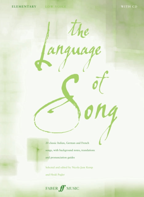 The Language Of Song Elementary Low Voice