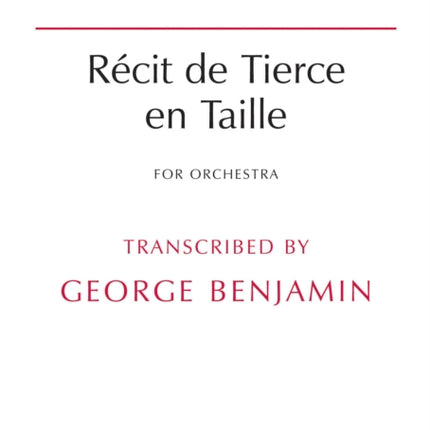 Récit de tierce en taille