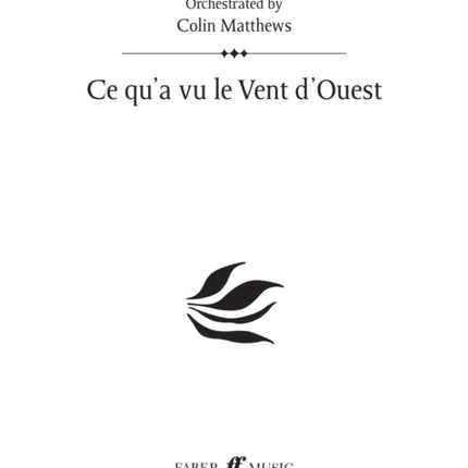 Ce qu'a vu le vent d'ouest (Prelude 1)