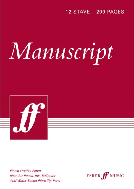 200-page A4 Manuscript Pad, 12-stave