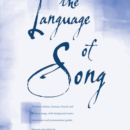 The Language Of Song Advanced Low Voice