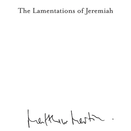 The Lamentations of Jeremiah