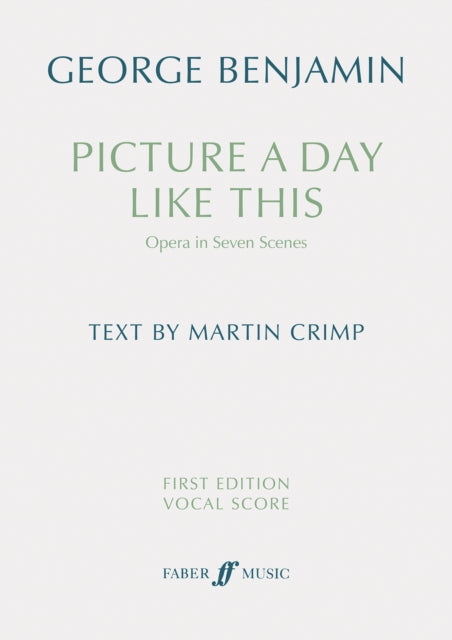 Picture a day like this (First Edition Vocal Score)