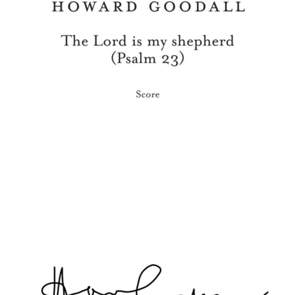 The Lord Is My Shepherd (Psalm 23)