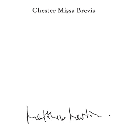 Chester Missa Brevis