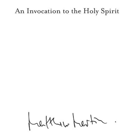 An Invocation to the Holy Spirit