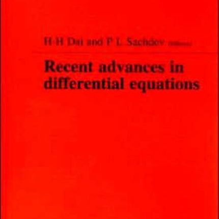 Recent Advances in Differential Equations