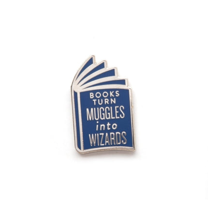 Books Turn Muggles into Wizards Enamel Pin