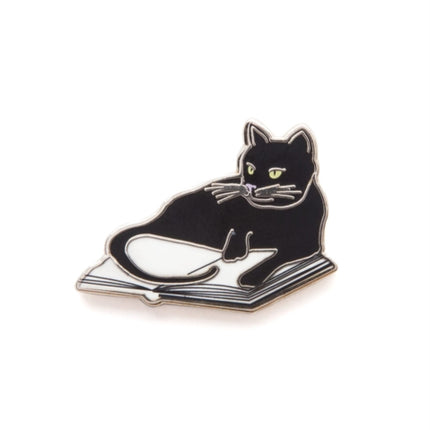 Bookstore Cat Enamel Pin