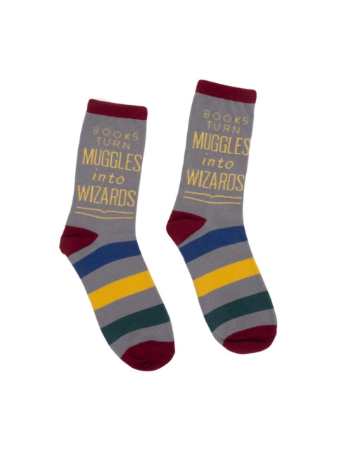 Books Turn Muggles into Wizards Socks  Large