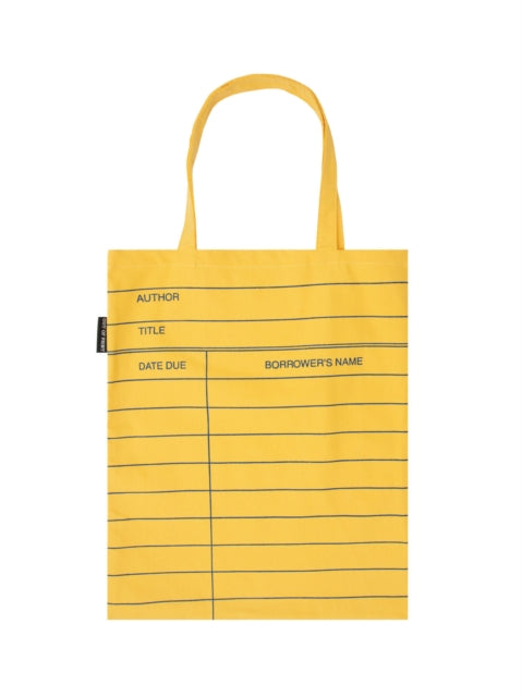 Library Card Light Yellow Tote Bag