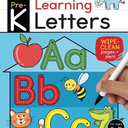 Learning Letters (Pre-K Wipe Clean Workbook): Preschool Wipe Clean Activity Workbook, Ages 3-5, Letter Tracing, Uppercase and Lowercase, First Words, Learning to Write, and Handwriting Practice