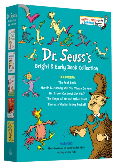 Dr. Seuss Bright & Early Book Boxed Set Collection: The Foot Book; Marvin K. Mooney Will You Please Go Now!; Mr. Brown Can Moo! Can You?, The Shape of Me and Other Stuff; There's a Wocket in My Pocket!