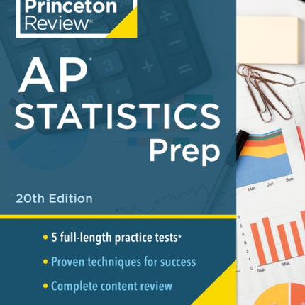 Princeton Review AP Statistics Prep, 2024: 5 Practice Tests + Complete Content Review + Strategies & Techniques