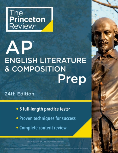 Princeton Review AP English Literature & Composition Prep, 2024: 5 Practice Tests + Complete Content Review + Strategies & Techniques