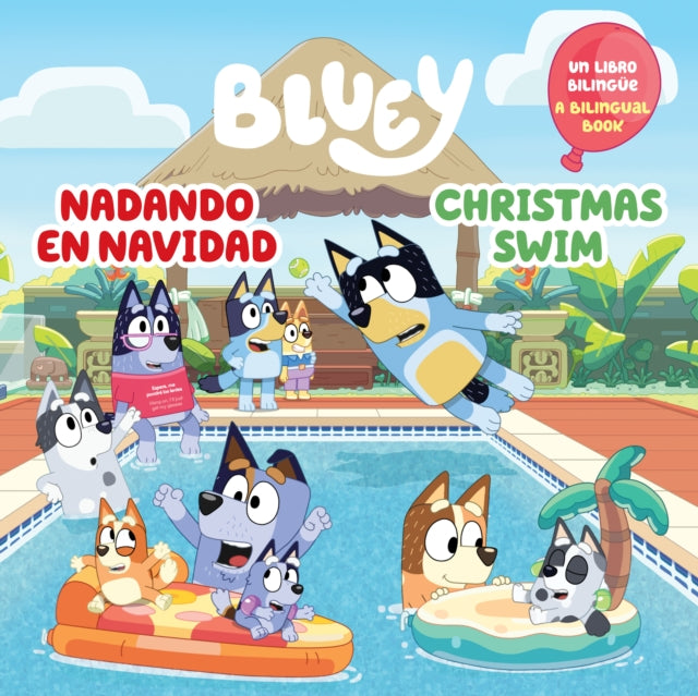 Bluey Christmas SwimNadando en Navidad Bilingual EnglishSpanish Edition