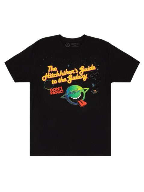 Hitchhikers Guide to the Galaxy Black Unisex TShirt Large