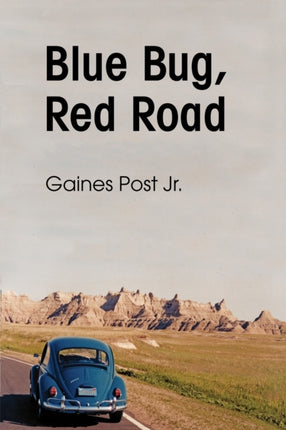 Blue Bug Red Road Driving Slowly Across Time