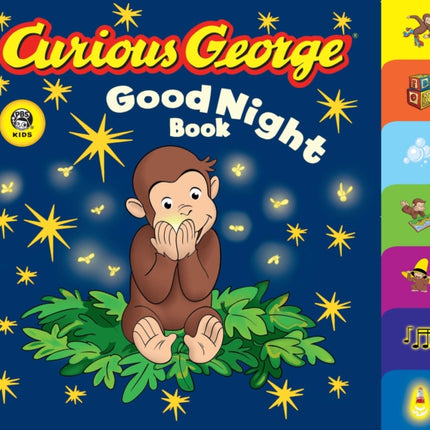 Curious George Good Night Book Tabbed Board Book