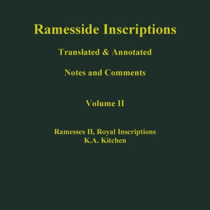 Ramesside Inscriptions, Ramesses II: Royal Inscriptions