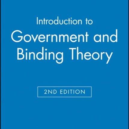 Introduction to Government and Binding Theory