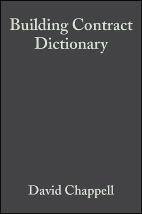 Building Contract Dictionary