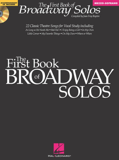 First Book of Broadway Solos: Mezzo-Soprano/Alto Edition