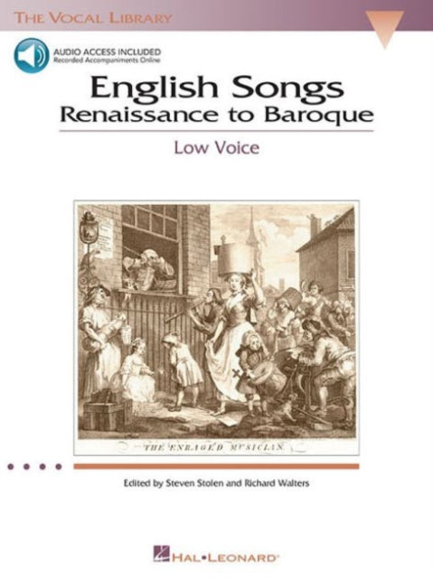 English Songs Renaissance to Baroque The Vocal Library Low Voice