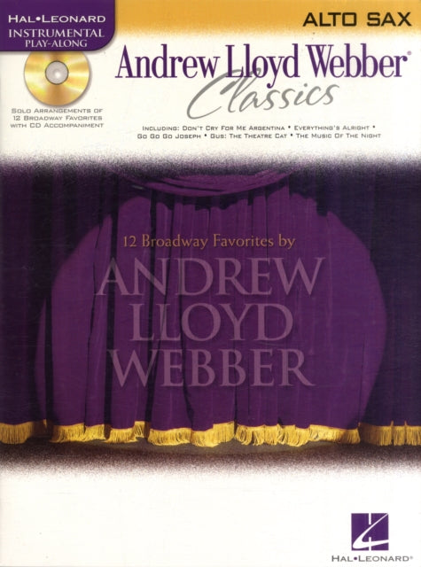 Andrew Lloyd Webber Classics Alto Sax With CD Audio Hal Leonard Instrumental PlayAlong