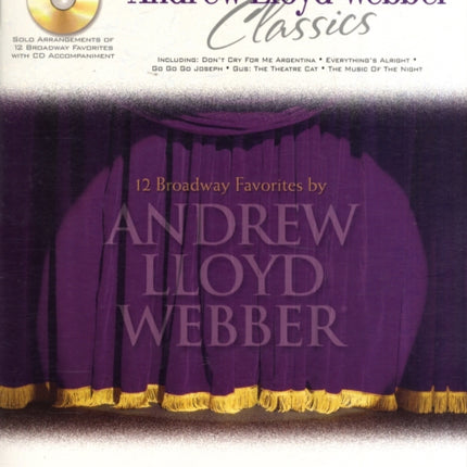 Andrew Lloyd Webber Classics  Tenor Sax Tenor Sax PlayAlong BookCD Pack Instrumental PlayAlong