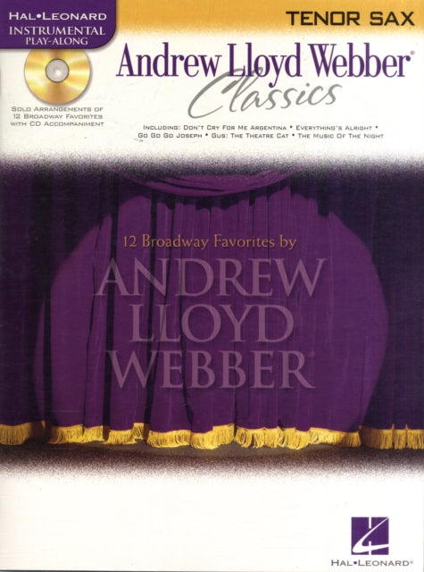 Andrew Lloyd Webber Classics  Tenor Sax Tenor Sax PlayAlong BookCD Pack Instrumental PlayAlong