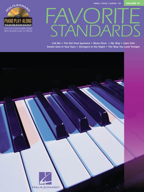 PIANO PLAYALONG VOLUME 15 FAVOURITE STANDARDS PVG PF BOOKCD Piano Playalong S