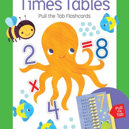 LAKE PRESS Little Genius Pull the Tab Times Tables Childrens Educational Flash Cards