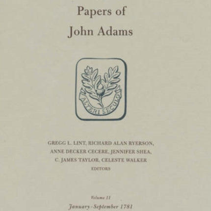 Papers of John Adams: Volume 11