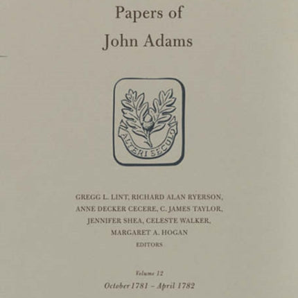 Papers of John Adams: Volume 12