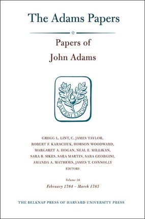 Papers of John Adams: Volume 16