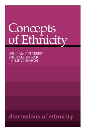 Concepts of Ethnicity