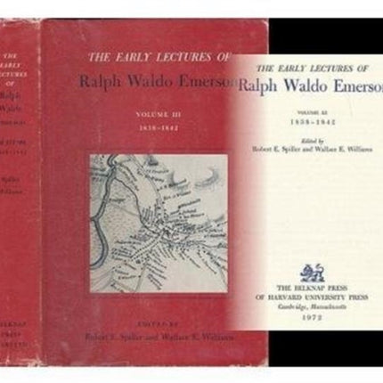 Early Lectures of Ralph Waldo Emerson: Volume III: 1838–1842