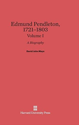 Edmund Pendleton 17211803 Volume I