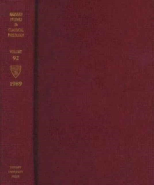 Harvard Studies in Classical Philology, Volume 92