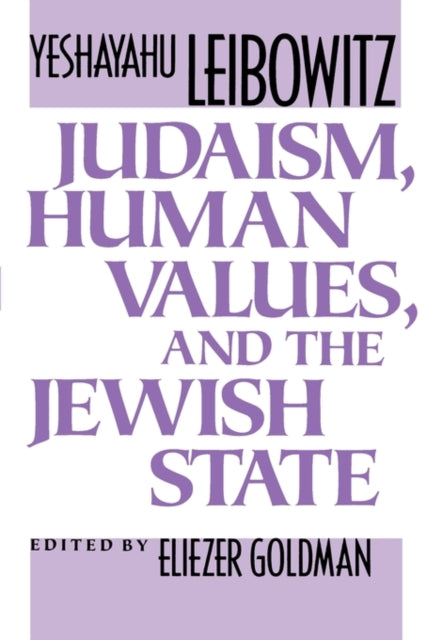 Judaism, Human Values, and the Jewish State