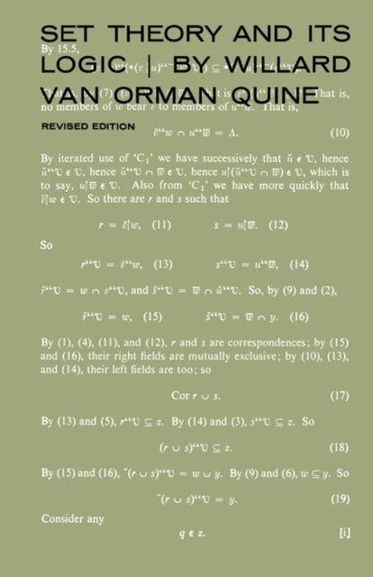 Set Theory and Its Logic: Revised Edition