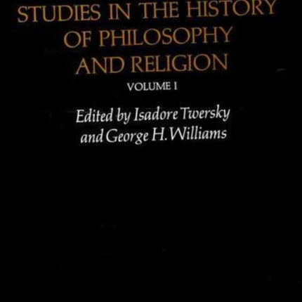 Studies in the History of Philosophy and Religion: Volume 1